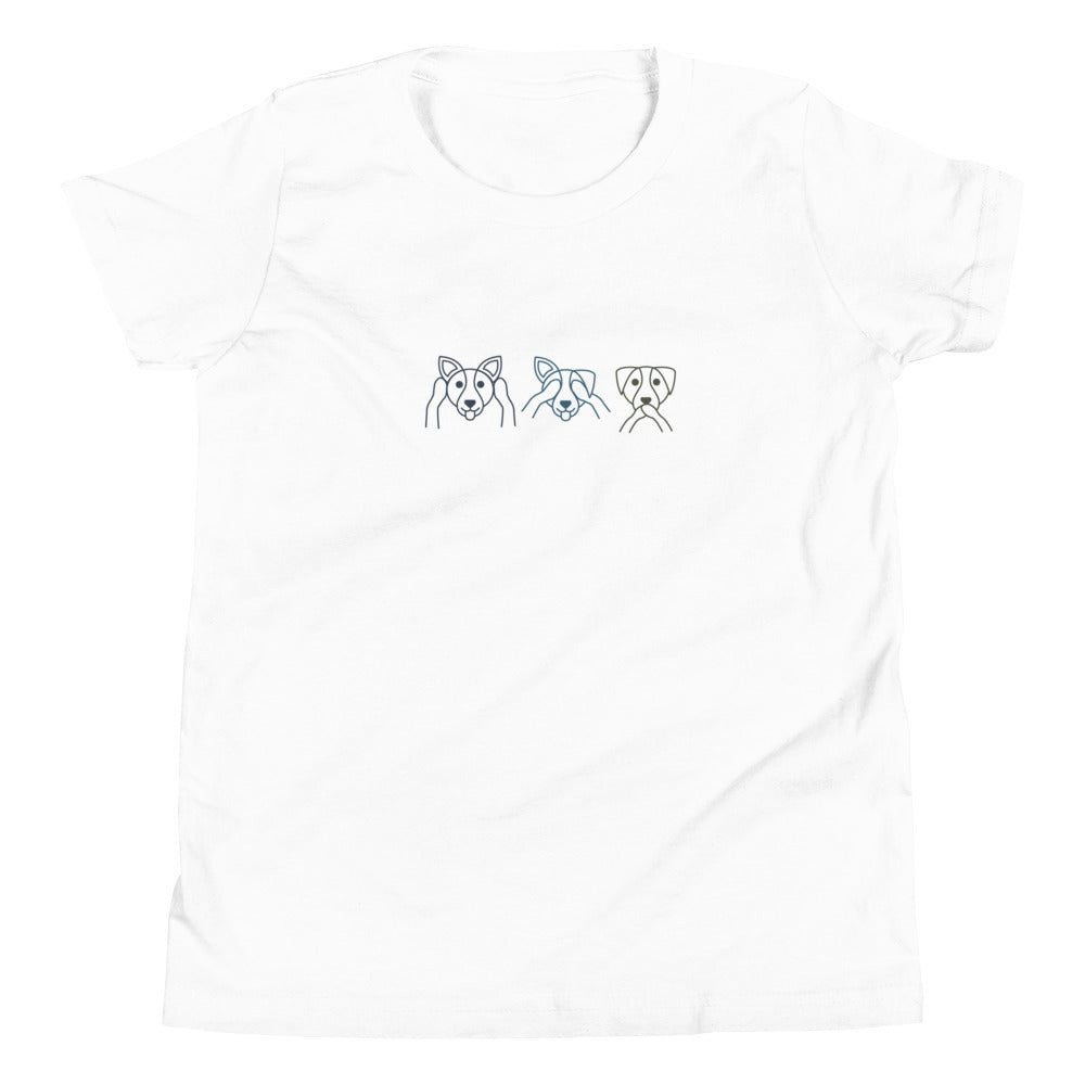 Hear No Evil, See No Evil, Speak No Evil Youth T-Shirt – Born Wolf