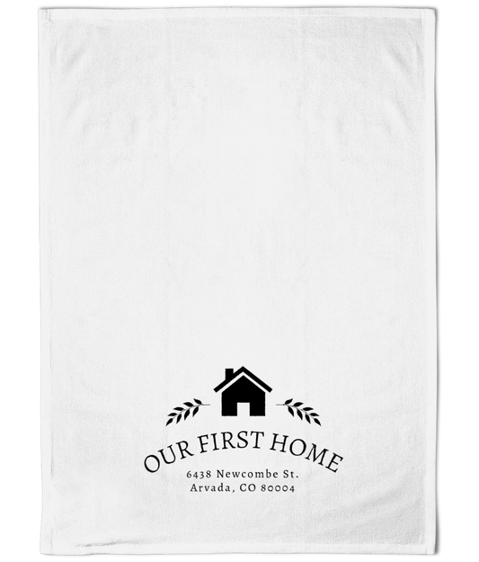 AM Custom House Warming Tea Towel